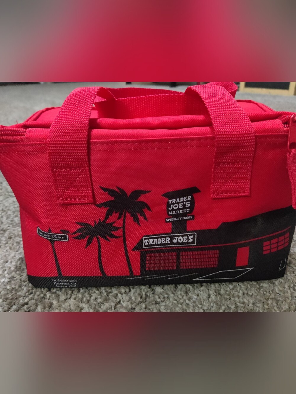 Trader Joe's Red Insulated Lunch Bag